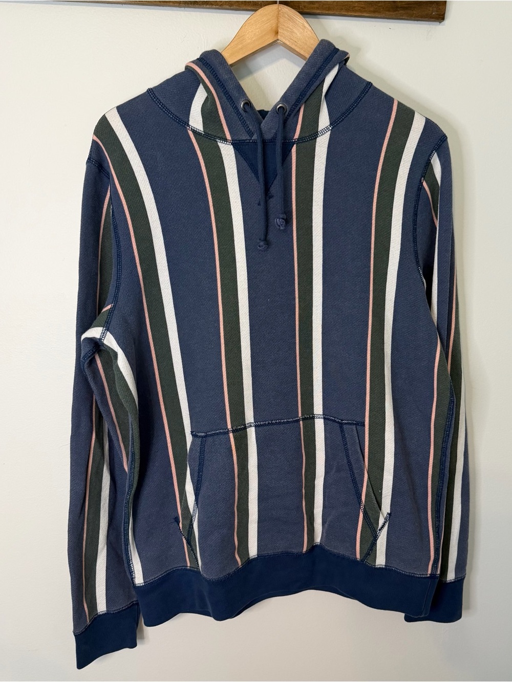 Abercrombie & Fitch Men’s Large Soft A&F Fleece Striped Pullover Hoodie - Picture 1 of 5